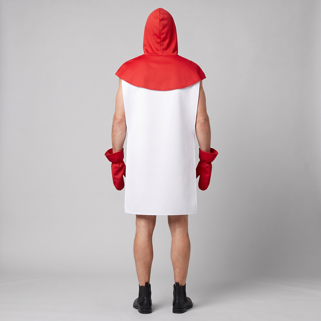 Ermyntrude | Unisex Playing Card Soldier Costume with Hooded Cowl - image 2
