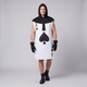 Ermyntrude | Unisex Playing Card Soldier Costume with Hooded Cowl - image 3