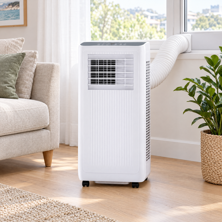 Saga portable air conditioner, in a living room