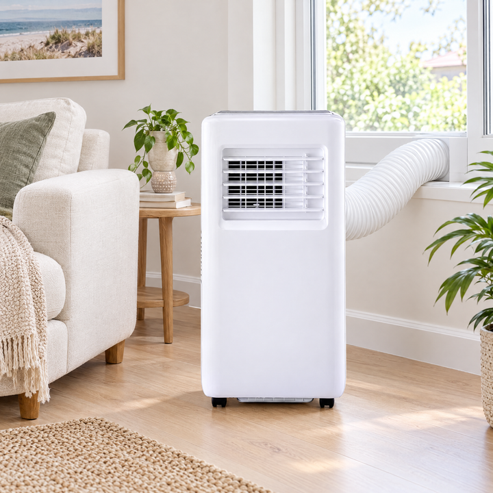 Elin portable air conditioner, in a living room