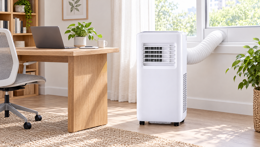 Elin portable air conditioner, in a room