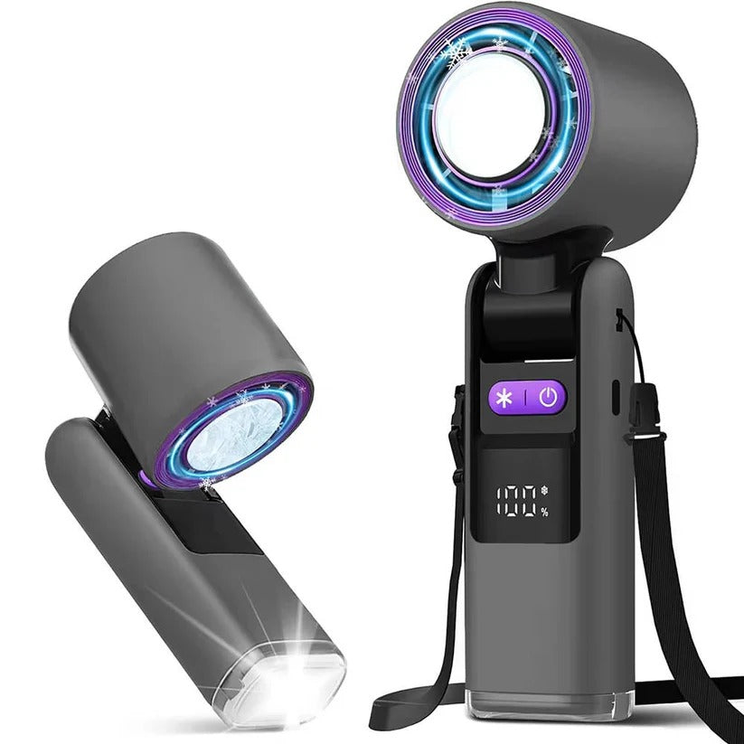 Tansy | 3 in 1 Rechargeable Handheld Cooling Fan with Semiconductor Cooling Plate - image 9