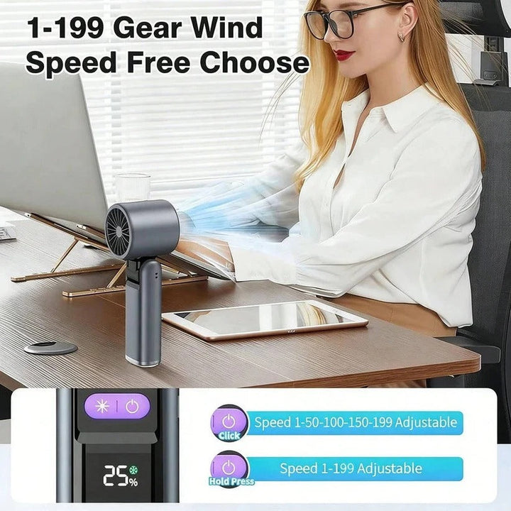 Tansy | 3 in 1 Rechargeable Handheld Cooling Fan with Semiconductor Cooling Plate - image 5