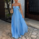 Gianna pleated maxi dress, halter neck, short sleeves