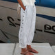 Kendall | Women's Lightweight Stripe Buttoned Trousers