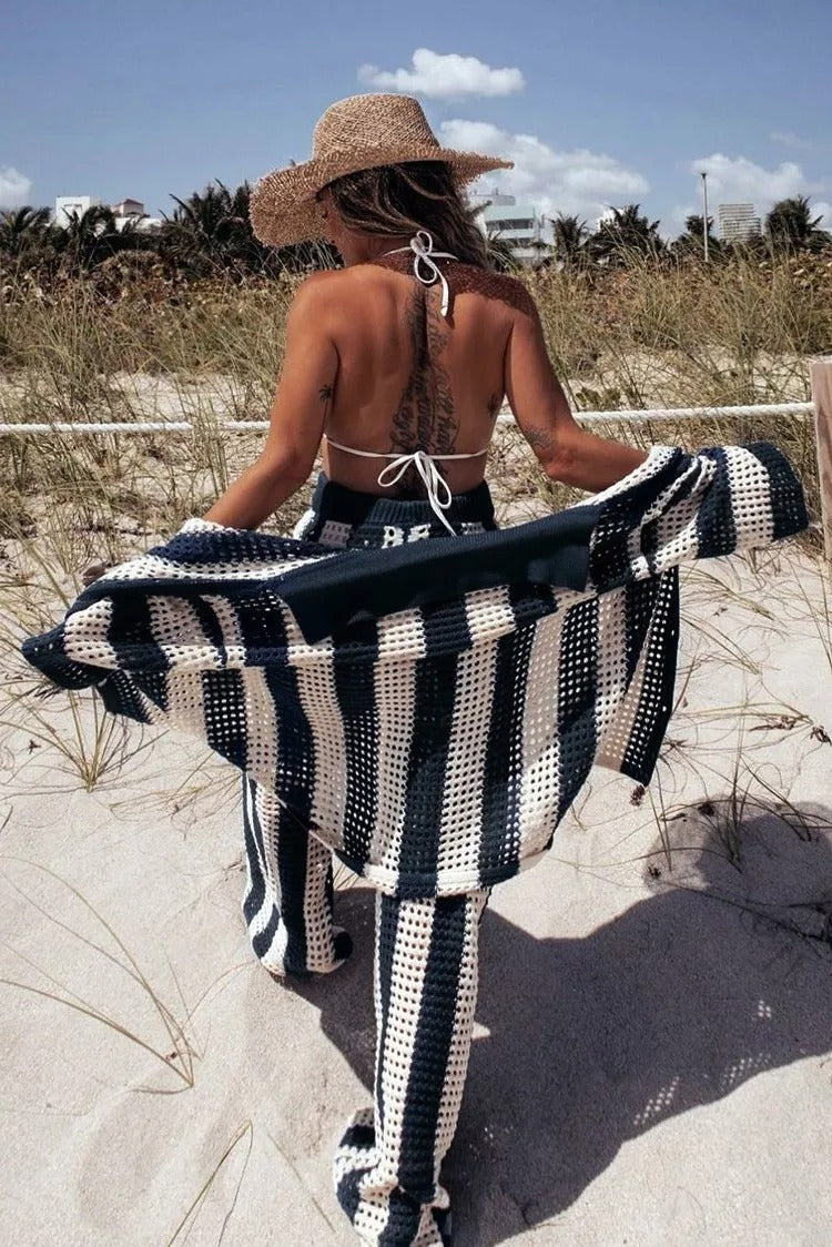 Jacquetta | Women's Camara Striped Crochet Co-Ord Set