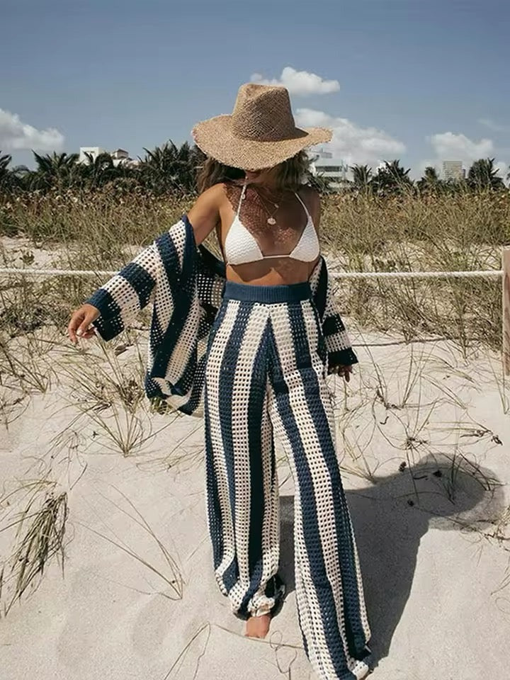Jacquetta | Women's Camara Striped Crochet Co-Ord Set