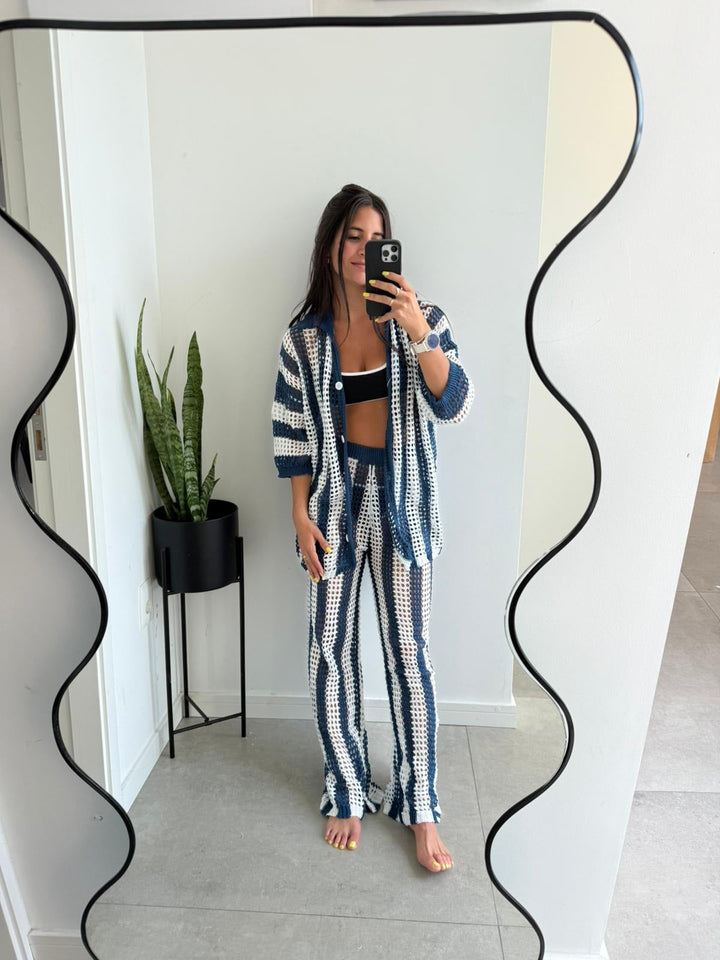 Jacquetta | Women's Camara Striped Crochet Co-Ord Set