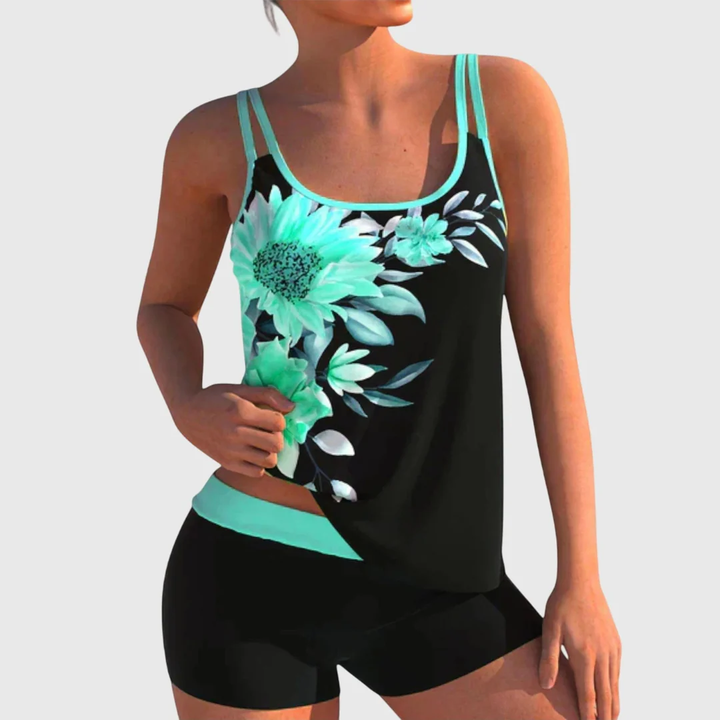 Gildas | Women's Printed Tankini Set with Swim Shorts - image 1