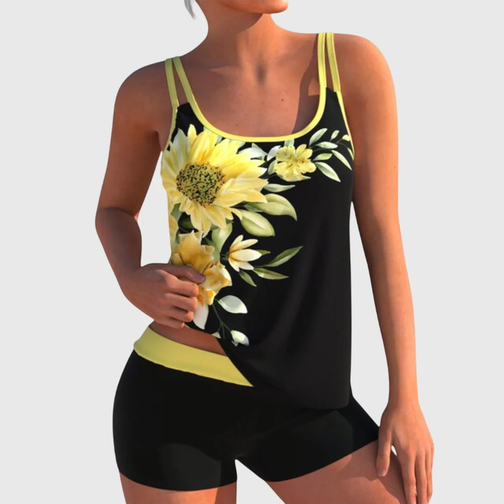 Gildas | Women's Printed Tankini Set with Swim Shorts - image 2