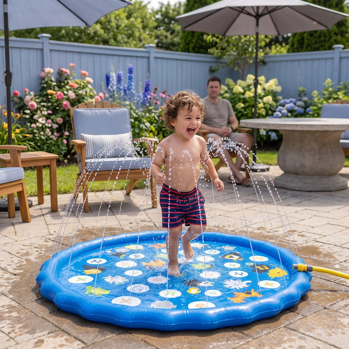 Cronulla | Kids Inflatable Splash Pad with Sprinkler Outdoor Water Play Mat 170cm - image 6