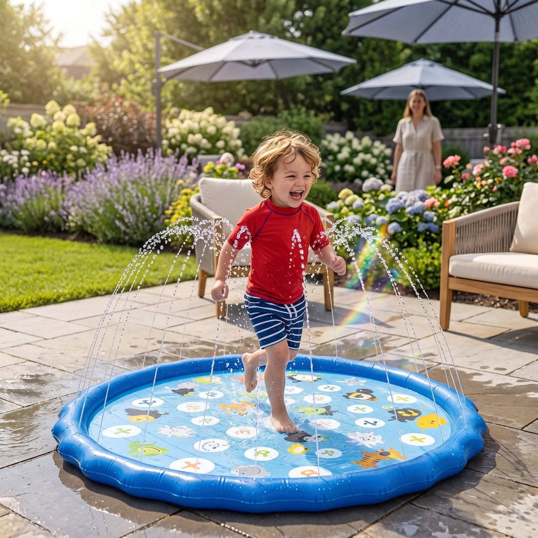 Cronulla | Kids Inflatable Splash Pad with Sprinkler Outdoor Water Play Mat 170cm - image 5