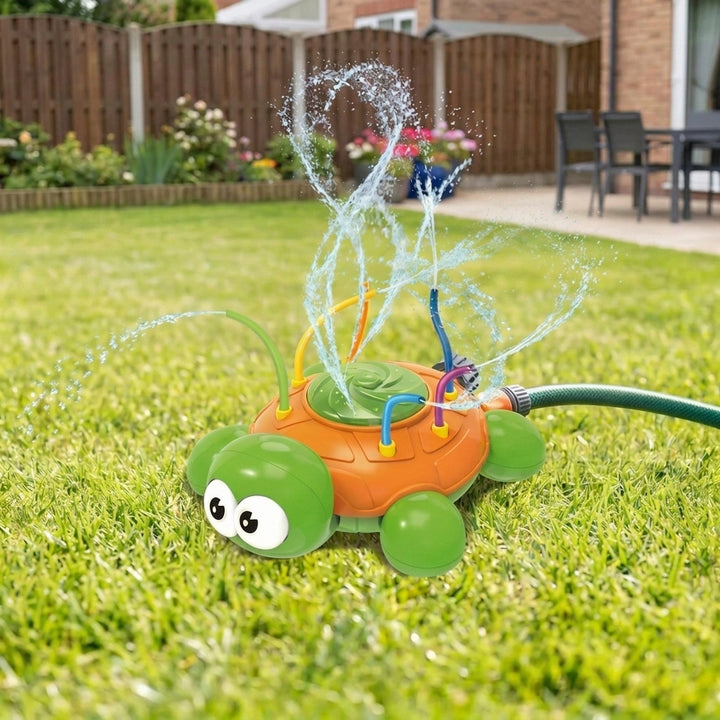 Tathra | Kids Turtle Water Sprinkler Toy with Rotating Garden Spray and Hose Connection - image 1