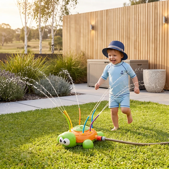 Tathra | Kids Turtle Water Sprinkler Toy with Rotating Garden Spray and Hose Connection - image 2