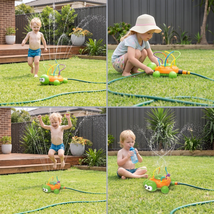 Tathra | Kids Turtle Water Sprinkler Toy with Rotating Garden Spray and Hose Connection - image 3