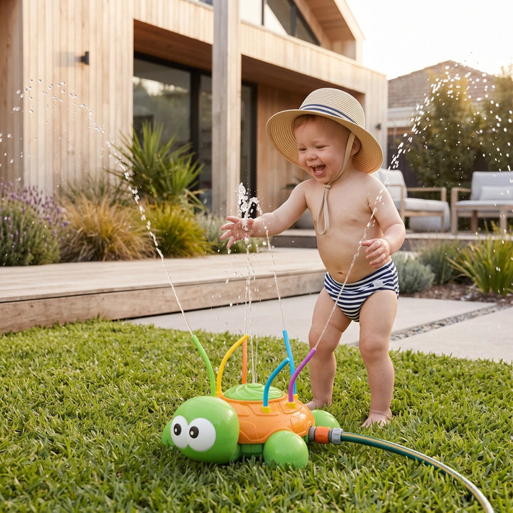 Tathra | Kids Turtle Water Sprinkler Toy with Rotating Garden Spray and Hose Connection - image 5