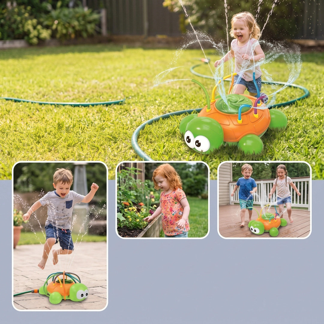 Tathra | Kids Turtle Water Sprinkler Toy with Rotating Garden Spray and Hose Connection - image 6