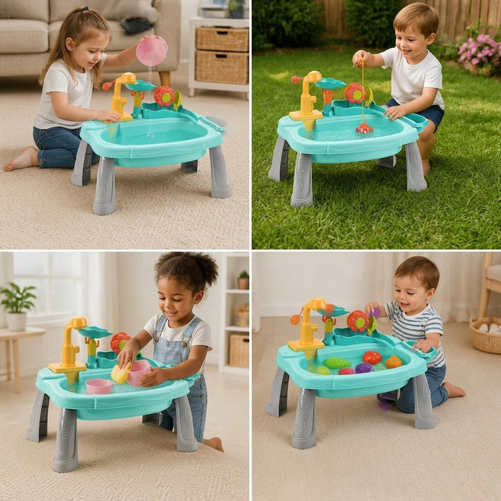 Briar | Kids Water Play Table with Electric Running Faucet and Kitchen Accessories - image 3