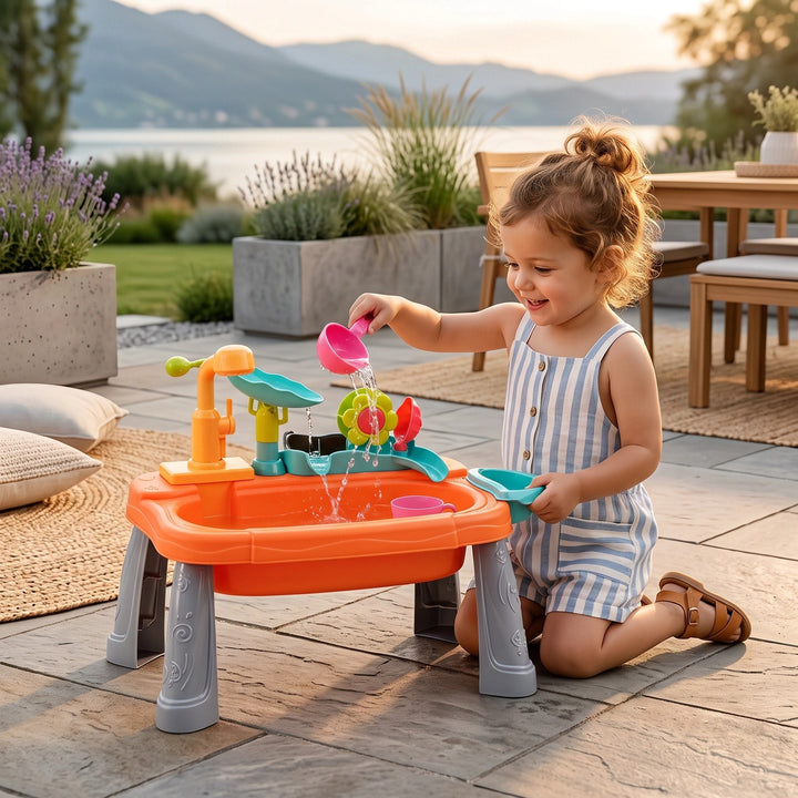 Briar | Kids Water Play Table with Electric Running Faucet and Kitchen Accessories - image 1