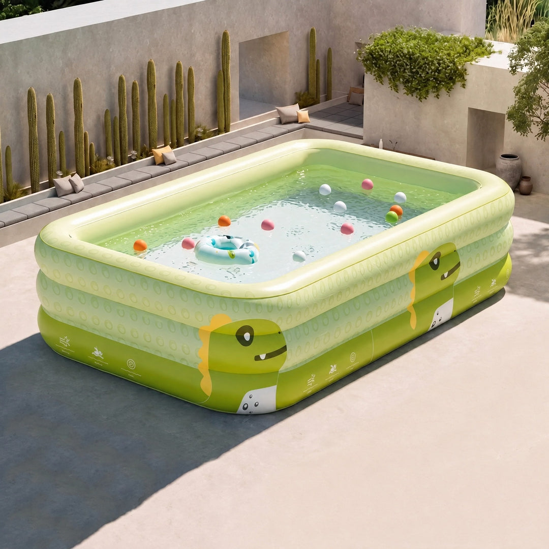 Kookaburra | Large Inflatable Family Swimming Pool with Foldable Rectangular Design - image 1