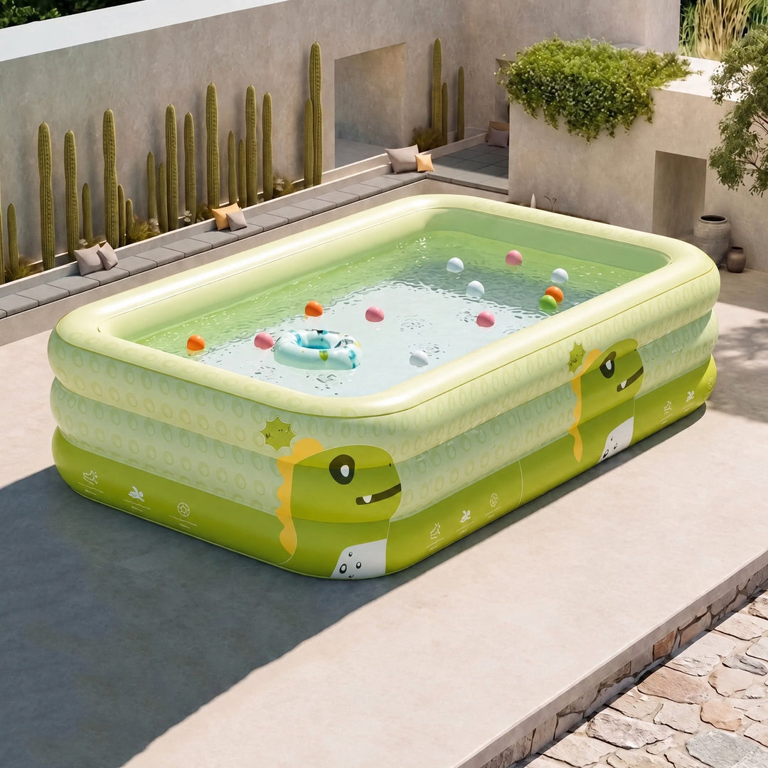 Kookaburra | Large Inflatable Family Swimming Pool with Foldable Rectangular Design - image 4