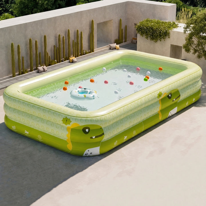 Kookaburra | Large Inflatable Family Swimming Pool with Foldable Rectangular Design - image 5