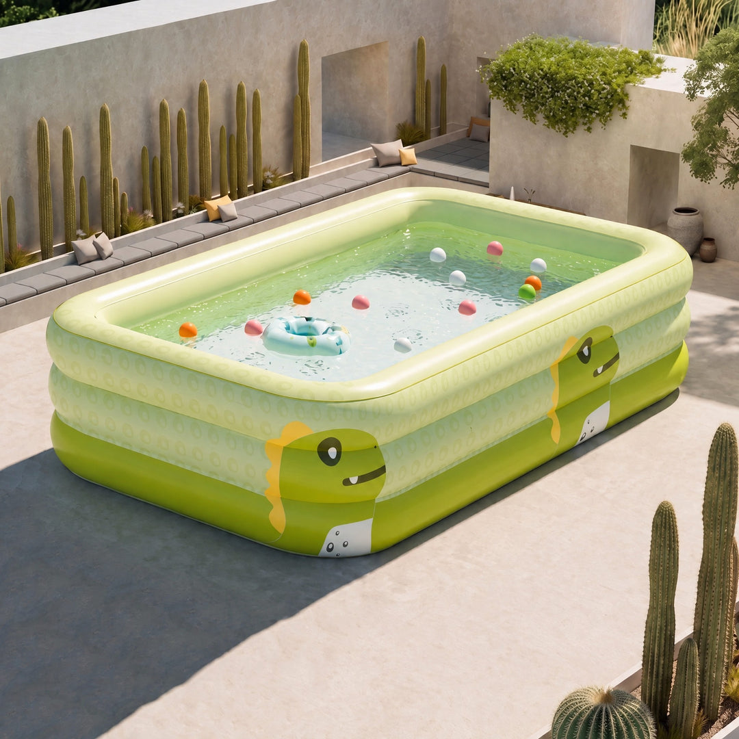 Kookaburra | Large Inflatable Family Swimming Pool with Foldable Rectangular Design - image 6