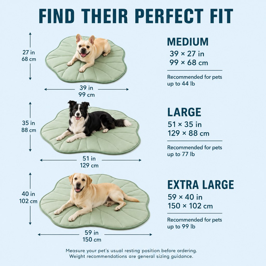 Livilla | Lotus Leaf Cooling Pet Mat for Floors, Sofas, Crates & Car Seats - image 10