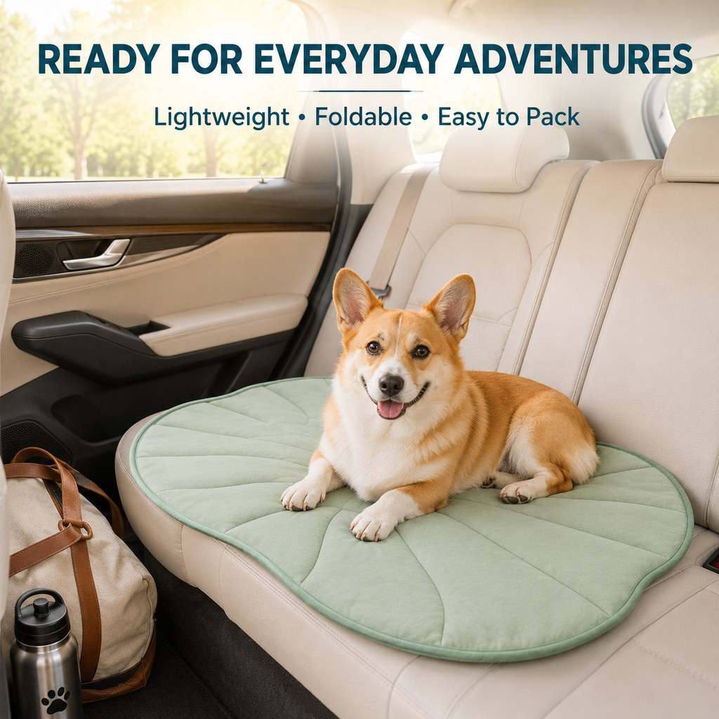 Livilla | Lotus Leaf Cooling Pet Mat for Floors, Sofas, Crates & Car Seats - image 3