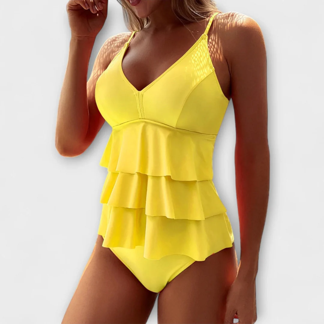 Jacinthe | Women's Ruffled Tankini Set - image 2