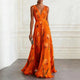 Anabel | Women's Sleeveless Chiffon Wrap Maxi Dress with Deep V-Neck - image 5