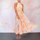 Laurenza maxi dress, halter neck, short sleeves