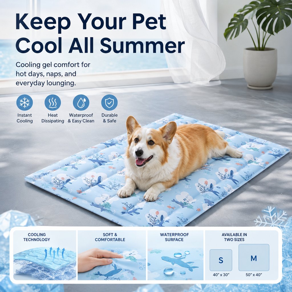 Theoni | Cooling Gel Pet Mat for Hot Days at Home, Crates & Travel - image 4