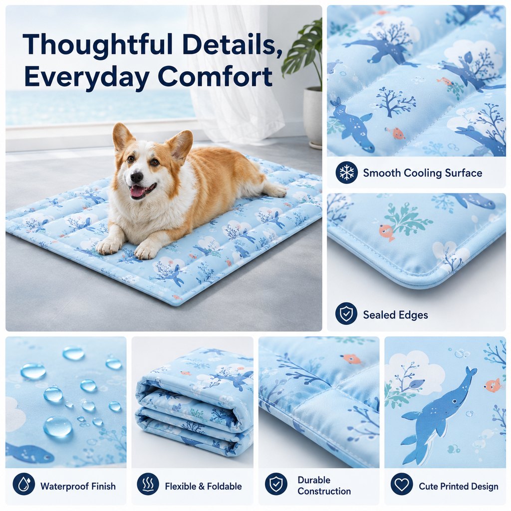 Theoni | Cooling Gel Pet Mat for Hot Days at Home, Crates & Travel - image 7