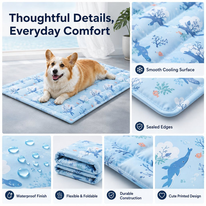 Theoni | Cooling Gel Pet Mat for Hot Days at Home, Crates & Travel - image 7
