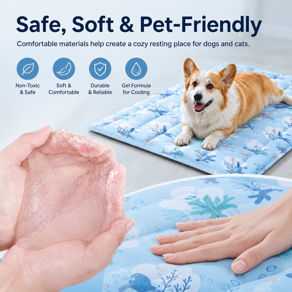 Theoni | Cooling Gel Pet Mat for Hot Days at Home, Crates & Travel - image 10