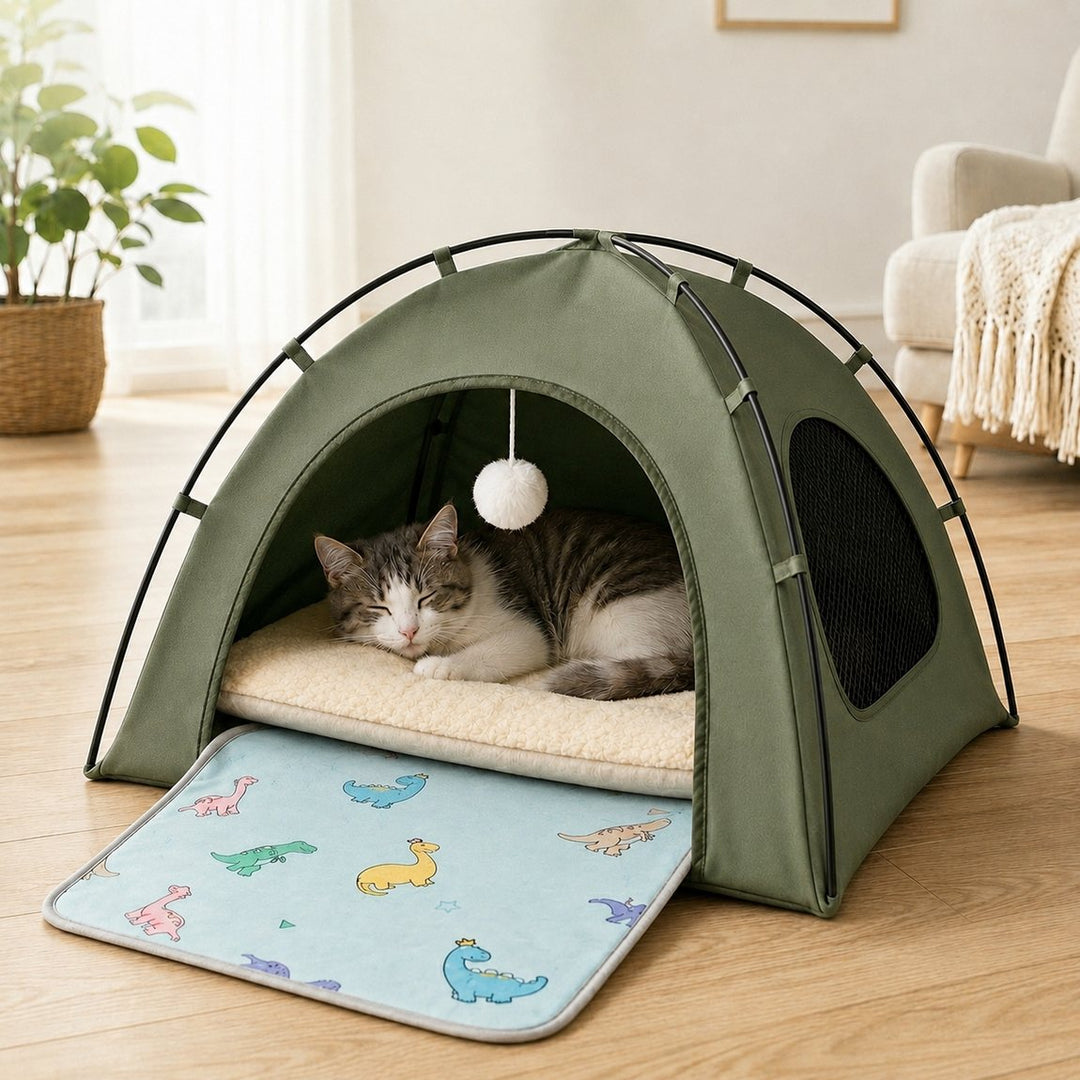 Frauke | Pet Tent Bed with Cooling Mat for Indoor Naps & Hot Weather - image 11