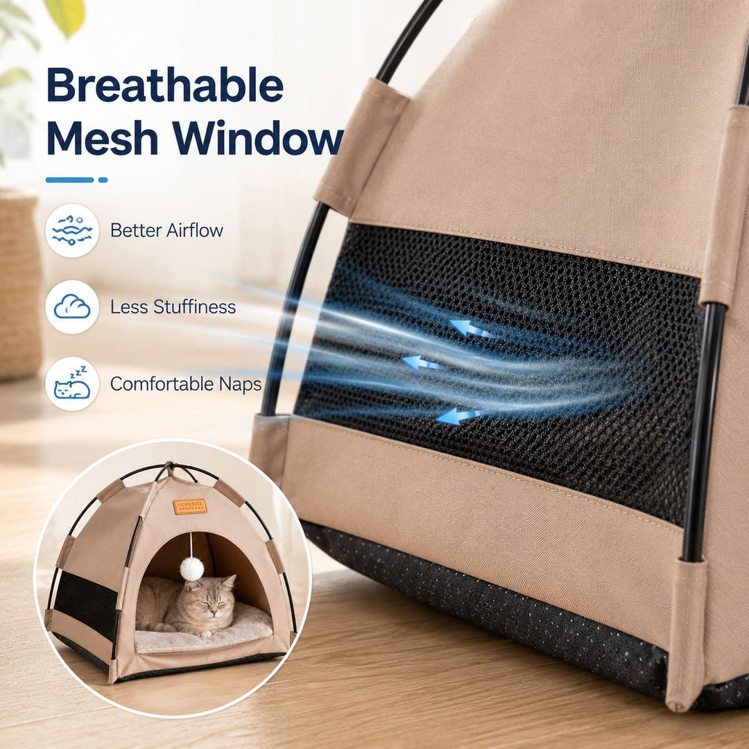 Frauke | Pet Tent Bed with Cooling Mat for Indoor Naps & Hot Weather - image 5