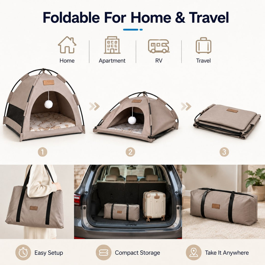 Frauke | Pet Tent Bed with Cooling Mat for Indoor Naps & Hot Weather - image 6