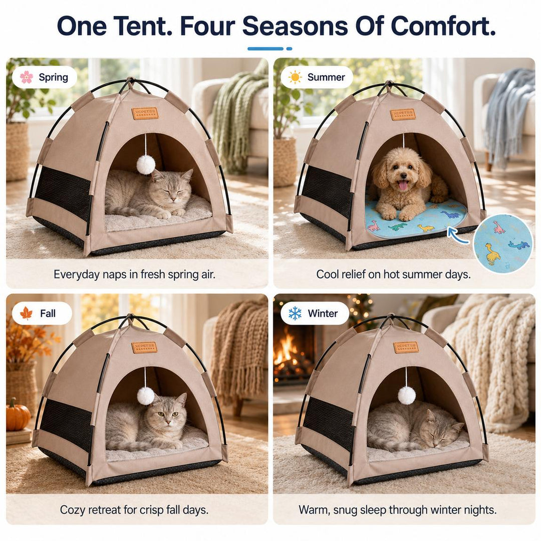 Frauke | Pet Tent Bed with Cooling Mat for Indoor Naps & Hot Weather - image 2