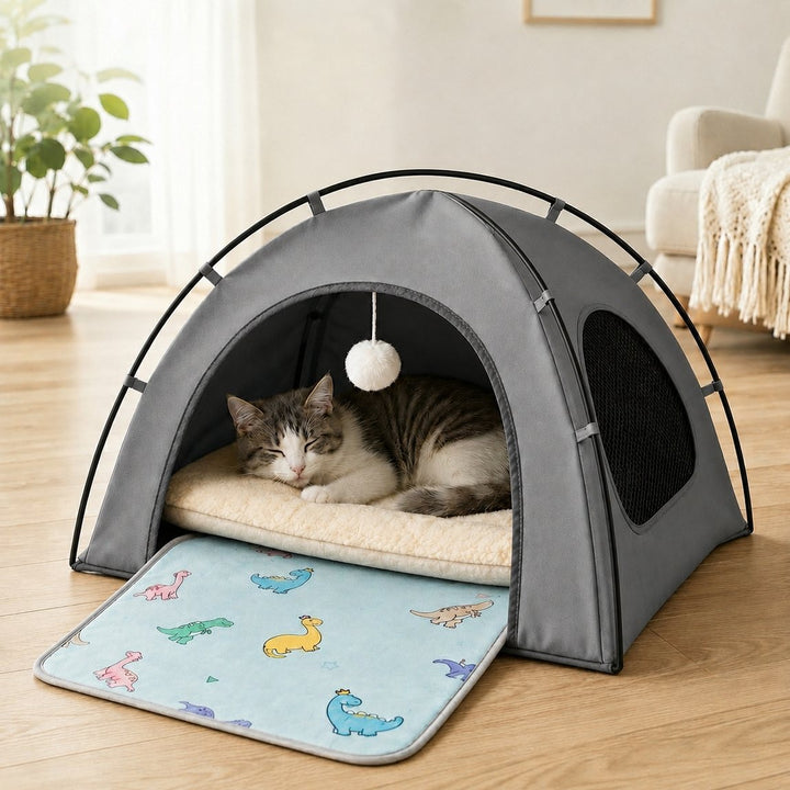 Frauke | Pet Tent Bed with Cooling Mat for Indoor Naps & Hot Weather - image 9