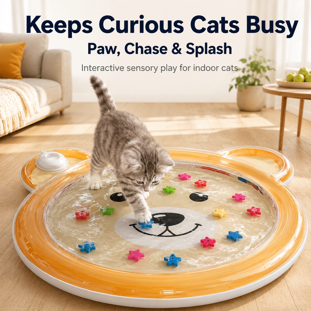 Imke | Pet Splash Water Mat for Cats & Dogs, Cooling Summer Play Pad for Bored Pets - image 2