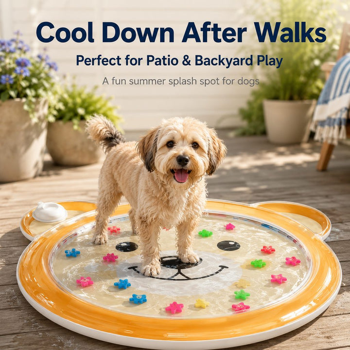 Imke | Pet Splash Water Mat for Cats & Dogs, Cooling Summer Play Pad for Bored Pets - image 3