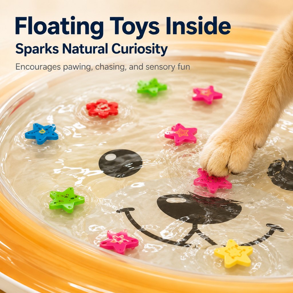 Imke | Pet Splash Water Mat for Cats & Dogs, Cooling Summer Play Pad for Bored Pets - image 4