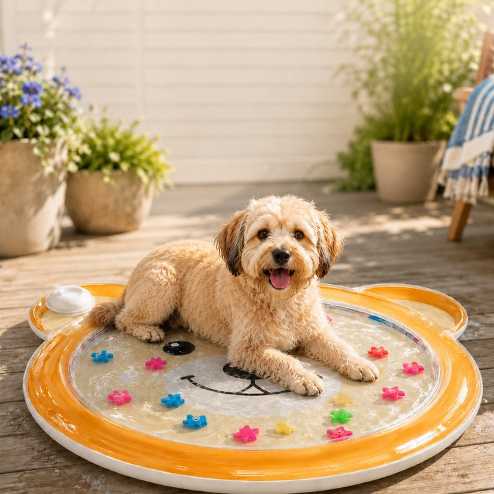 Imke | Pet Splash Water Mat for Cats & Dogs, Cooling Summer Play Pad for Bored Pets - image 1