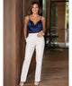 Demelza | Women's Draped Satin Cami Top with Adjustable Straps