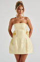 Magdalen | Women's Sleeveless Jacquard Mini Dress with Bow