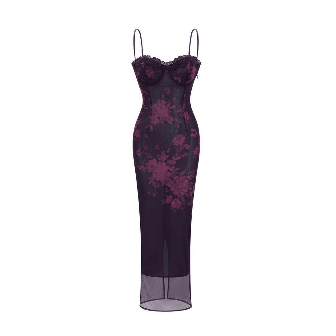 Julie | Women's Róisín purple floral-print midi dress (Final -US Only)