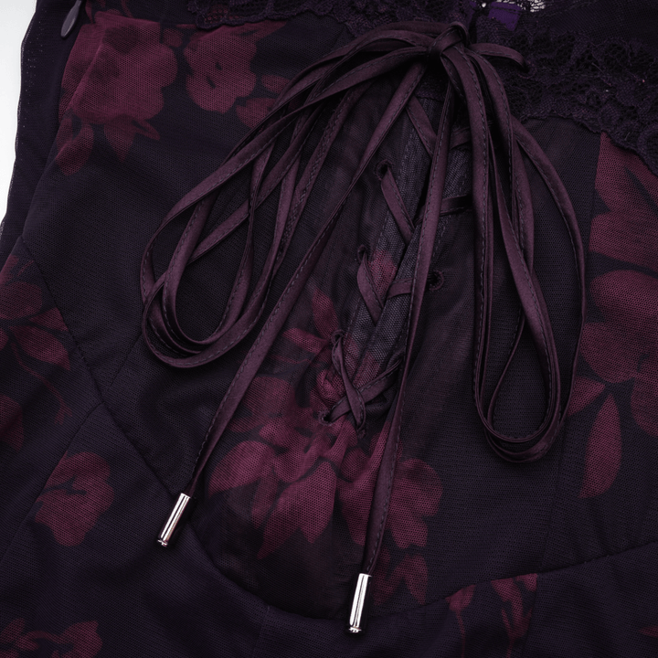 Julie | Women's Róisín purple floral-print midi dress (Final -US Only)