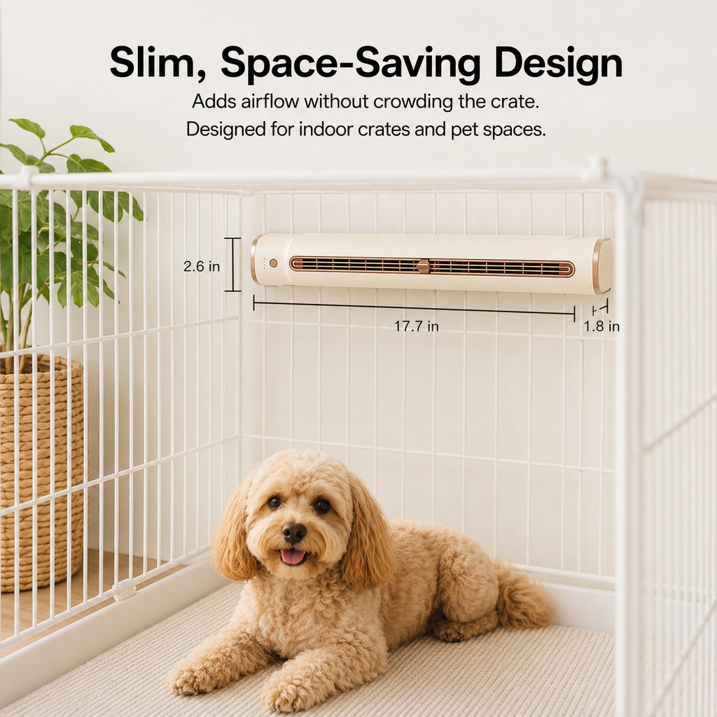 Danai | Rechargeable Pet Crate Cooling Fan, 3-Speed Airflow for Stuffy Dog Kennels & Indoor Pet Spaces - image 7